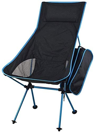 TEmkin Leichter, langlebiger Klappstuhl, Campingstuhl, Ultraleicht, tragbar, kompakt, faltbar, Strandkorb, mit Tragetasche, für Outdoor-Camping, Rucksack, Wandern (Farbe: Himmelblau) (Himmelblau)
