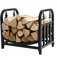 Kiefernholz-Kaminholzregal für Kamine – Holzkörbe aus Schmiedeeisen, Holzhalter, massiver Stahlrahmen, Holzlagerregal, 40 cm hoch
