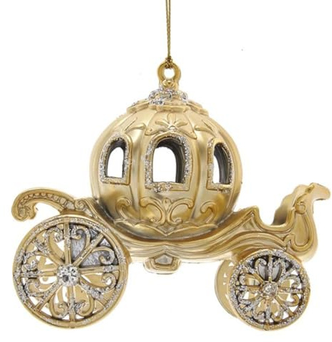 Baumschmuck Goldene Kutsche - Baumkugel Kutsche Prinzessin, Weihnachtsdeko, Christbaumkugel, Weihnachten