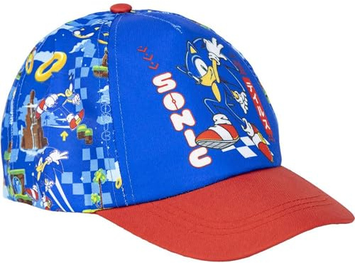CERDÁ LIFE'S LITTLE MOMENTS Unisex Kids Sonic Kindermütze mit Schirm Cap, Blue, Einheitsgröße