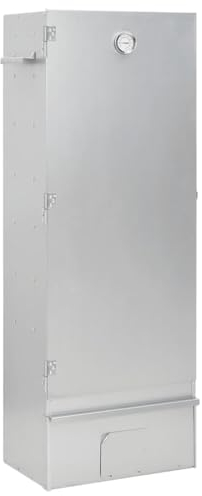 vidaXL Räucherofen, Räucherschrank mit Holzspänen Kaltrauchgenerator Thermometer, Räucherkammer für Außen, Räuchergrill Räucherzubehör, Verzinkter Stahl