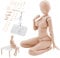 Actionfigur mit Armen PVC Leere Actionfigur DIY Haut
