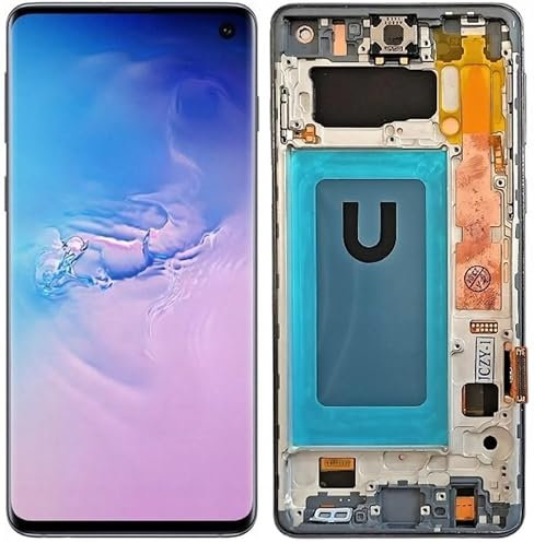 tradebit LCD-Display und Touchscreen, Ersatzbildschirm für Samsung Galaxy S10 (SM-G973F) Incell Rahmen, Ersatzteile für Smartphone
