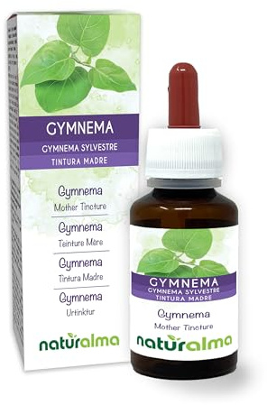 Gymnema (Gymnema sylvestre o Marsdenia sylvestris) foglie Tintura Madre analcoolica Naturalma - Estratto liquido gocce 60 ml - Integratore alimentare - Vegano