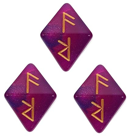 VICASKY 3 Stück Würfel Rune Spiel Requisiten Retro Handspielzeug