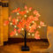 Ahornblatt Baum Licht mit 24 LEDs, 60CM Schreibtisch Ahorn-Blätter Baumlicht, Herbstdeko Blätter Lichterketten Warmweiß, LED Lichterbaum für Halloween Erntedankfest Weihnachten Party Draußen