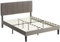 HOMCOM King Size Bed Frame with 5-Level Adjustable Velvet Upholstered Headboard, Wooden Slats Mattress Foundation, No Box Spring Needed, Grey