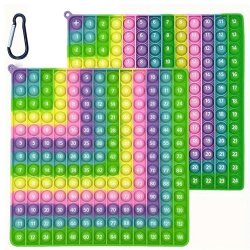 Pop Out Multiplikationstabelle 12x12 Math Multiplikation Fidget Spielzeug 1x1 Lernen Spiel Multiplikationsbrett Popper Multiplikationstabelle Lindert Stress und Angst 12x12&12+12 Lernen Spiel