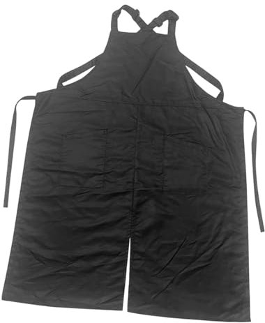 Sharplace Friseurschürze, Haarschnitt-Styling-Schürze, Töpferschürze, verstellbare Träger, Tonschürze, bequeme Salon-Friseurschürze, Arbeitsschürze, Schwarz