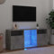 Myheimly TV Schrank mit LED-Leuchten Lowboard Sideboard Fernsehschrank Fernsehtisch TV Möbel Tisch Board HiFi-Schrank 120x30x50cm Betongrau