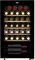 SIA HSWC90BL/G Freestanding Under Counter 90L Wine Cooler Fridge, 34 Bottle Capacity, Glass Door, Wooden Shelves, LED Light, Black, 2 Years Parts and Labour Guarantee