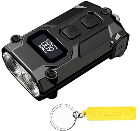 Nitecore TINI 3 Intelligent Multiple Color Temperatures 600 Lumen Keychain Light Rechargeable EDC Flashlight Tag (Black)
