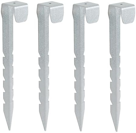 JYiuog Trampoline Anchor Kit, Ground Anchor Pack of 4, Ground Anchor for Trampolines, Earth Anchors for Camping Tents, Sheds, Trampoline, Swings