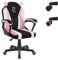 WOLTU Gaming Stuhl Kinder, Kinderschreibtischstuhl Ergonomisch mit Lehne und Armlehnen, für Kinderzimmer, mit Universalräder und Beschwerte Räder, Netzstoff, Rosa