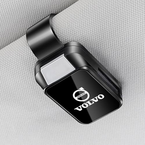 Brillenhalter für Auto, für Volvo S90 Sonnenbrillenhalter Auto Brillenhalter für Auto Sonnenblende Brillenclip Zubehör,Black/A