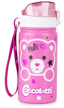 Colourbook - Borraccia Termica Coccolotti Love&Tell, 400ml, Acciaio Inox (Love Rosa)