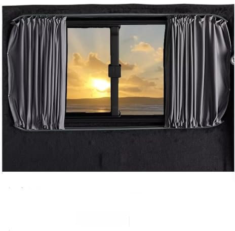 Auto Vorhang Innen, Auto Gardinen RV Sonnenschutz Caravan Fenster Privatsphäre Vorhänge Campervan Vorhang Passend Für Vw T5 T6(70 X 47cm)