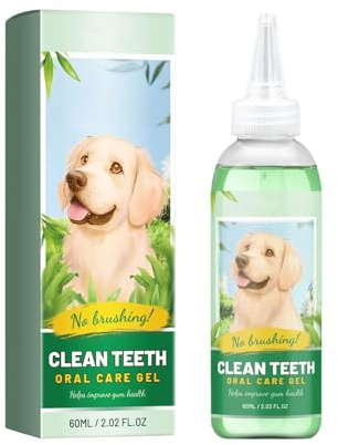 Zahngel für Haustiere - Zahnpflege Ohne Zahnbürste - Schützt vor Plaque Und Zahnstein - Ohne Fluoride - Keine Bürste Erforderlich,Für Hunde Und Katzen,Dentalspray für Mundgeruch (One Size, Gel)