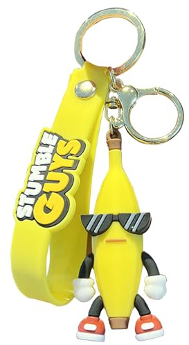 Teegxddy 1 Stück StumbleGuys Schlüsselanhänger -Bananenmann, Süßer Anhänger, Geschenkidee für Kinder Jugendliche oder Erwachsene
