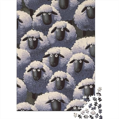 Little Sheep Puzzle für Erwachsene 1000 Teile Papierpuzzle für Alter 18 Jahre herausforderndes Spiel 1000 Teile (38 x 26 cm)