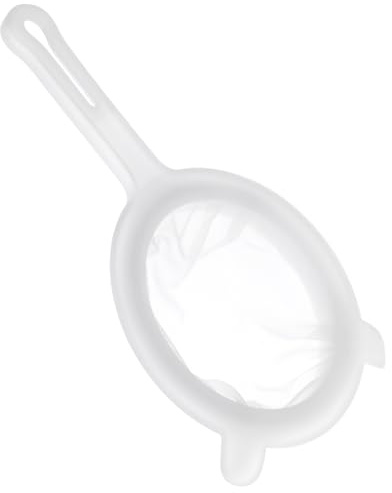 WJIAAA Ultra Fine Nylon Mesh Strainer, 80 Mesh Food Filter Sieve Colander with Plastic Handle for Kitchen Yogurt Juice Milk Honey