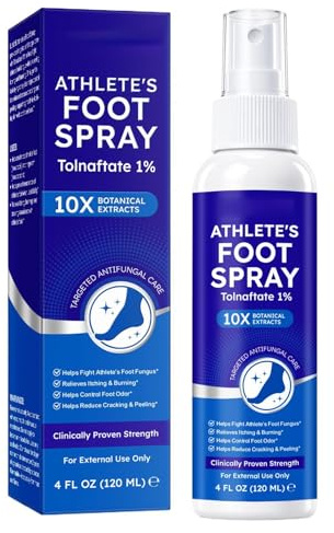 Spray Para Pies - Secado Rápido, Picor, Elimina Olores,120 ml Spray Exfoliante Pie De Atleta,Para Adultos Mujeres Hombres Interior Exterior Viaje Diario Gimnasio Entrenamiento Caminar