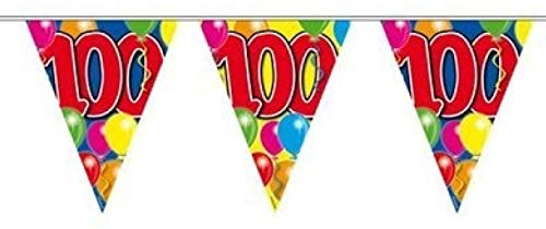 Wimpelkette Luftballons Zahl 100
