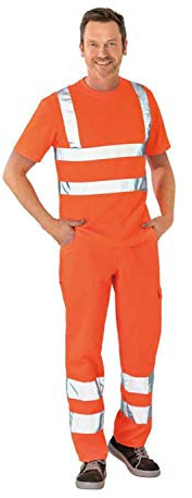 Planam 2095056 Warnschutz T-Shirt, Uni Orange, Größe XL