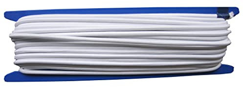 Gepotex Gummiseil/Expanderseil Länge 20 Meter Durchmesser 5mm Farbe weiß Fluoreszierend (leuchtet unter Schwarzlicht), Beste Qualität - Made in Germany