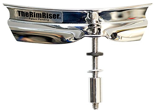 The RimRiser RRU1310CH Cross Stick Performance Enhancer Snare Drum Head, Chrome