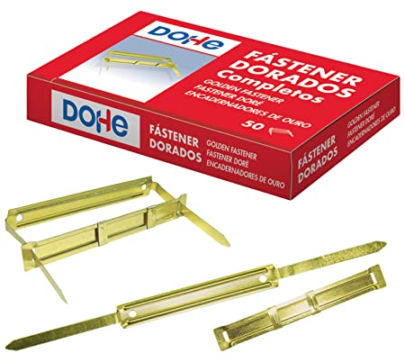 Unbekannt 79190 Packung mit 50 Verschlussklammern, goldfarben