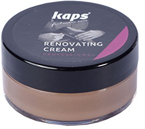 Crème de Rénovation pour Chaussures en Cuir Lisse Sacs Sièges, Housse Anti-Rayures et Éraflures, Crème de Rénovation Kaps, 10 Couleurs (139 - Marron Moyen)