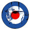 Aufkleber/Sticker Royal Air Force Grunge Wappen England Britain 7x7cm A846