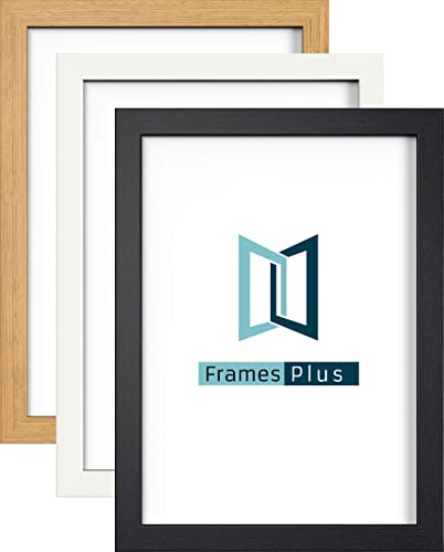 Photo Picture Frames Black White Oak Colour, Modern Range, Various Sizes A1 A2 A3 A4, White, 12x8 (30.5 x 20.3cm)