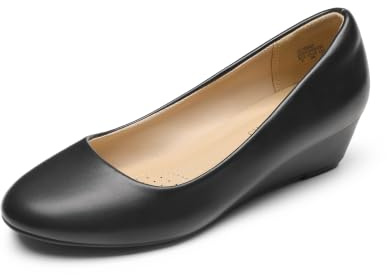 DREAM PAIRS Escarpins Femme Élégants Chaussures Habillées à Talons Confortable Escarpins Classique,Size 38,Noir/PU,Debbie