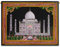 Sophia-Art Krishna Wandteppich Einzigartige Laxmi Arbeit Shiva Radha Handmade God Baumwolle Buddha Pailletten Wand Schöne Poster Multi Arjun Hanging Ram Ethbic Poster Indisches Poster (Taj Mahal)