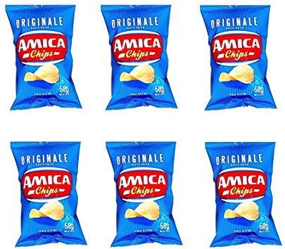 6x Amica Chips Classica Originale Patatine Kartoffelchips gesalzen 50g Kartoffel