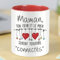 LA MENTE ES MARAVILLOSA - Taza de Cerámica con Frase en Francés para la Mejor Mamá |Maman, Ton Coeur et le Mien Seront Toujours Connectés| 330 ml Regalo con Amor del Día de la Madre, Taza de Café/Té