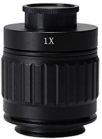 Telituny C-Mount Lens, Adapter Lens 38mm C-Mount Adapter Trinocular Stereo Microscope Tube (0.1X)