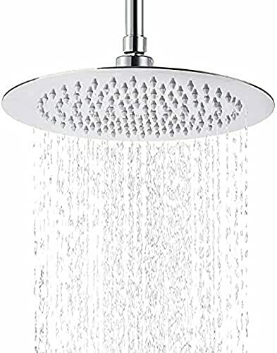 Andreas Dell Edelstahl Duschkopf V304 Poliert – Kopfbrause Regendusche, Regenbrause Brausekopf, Antikalk-Funktion, Hochwertige Verarbeitung für Luxuriöses Duscherlebnis (Rund 20cm)