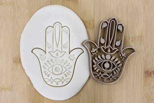 Cookie Cutter Fondant Keksstempel/Ausstechform Keksausstecher Plätzchen Hamsa Hand mit Auge Fatimas Hand ca. 8cm