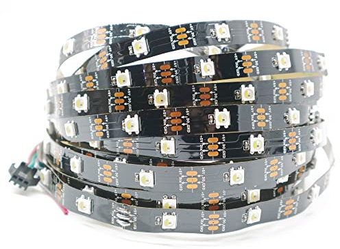 TOPXCDZ SK6812 RGBW RGBWW Led Strip Light 4 in 1 Ähnlich WS2812B 1m 5m 30 60 144 LEDs Einzeln adressierbare RGBWW Led Lights IP30 65 67 5V (5M 30LED/M, Black Pcb Ip30 Rgbww)