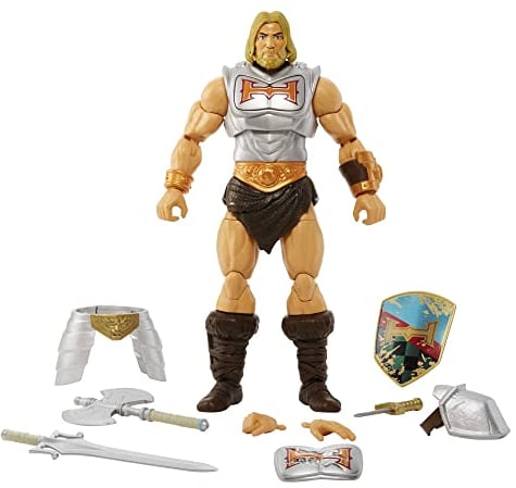 Masters of the Universe HDR45 - Masterverse Collection, Battle Amour He-Man, ca. 18 cm große MOTU Actionfiguren zum Spielen und Sammeln, Geschenk für Kinder ab 6 Jahren