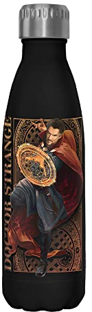 Marvel Strange Pattern - Botella de agua de acero inoxidable de 17 onzas, multicolor
