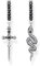 Thomas Sabo Damen Ohrringe Schlange und Schwert in der Farbe Silber aus 925 geschwärztem Sterlingsilber mit Zirkonia, Größe: 35x8 mm, CR713-643-11