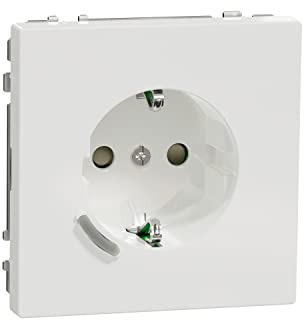 Schneider Electric Merten Smart Home Connected Schuko-Steckdose, 16A, kompatibel mit Alexa und Google Home, System Design, lotosweiss, Artikelnummer MEG2380-6035