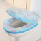 Toilet Seat Cover Set Soft Coral Fleece Washable Toilet Seat Lid Cover Pad Toilet Mat Cushion Toilet Seat Cover Pads Cushion (blue)