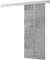 KRYSPOL Schiebetürsystem Salwador 7 Komplett-Set für Schiebetüren, Trennwände Innentüren, Modern Design (Beton/Gitter: weiß matt/Griff und Streife: Silber)