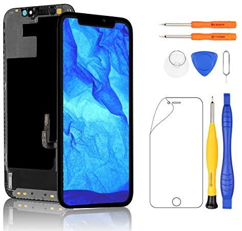 Yodoit for iPhone 12/12 Pro Screen Replacement Newly Updated Display Touch Digitizer Assembly Full Repair Tool Kit Black 6.1 Within