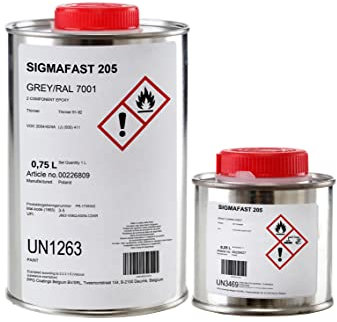 PPG Sigma Epoxidharz Betonfarbe für Hallenboden Werkstatt Bodenfarbe Garagenfarbe Grau 1,4 kg